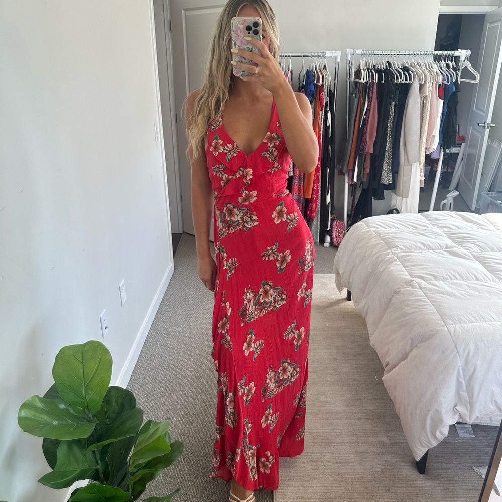 Vestique Floral Wrap Maxi Dress